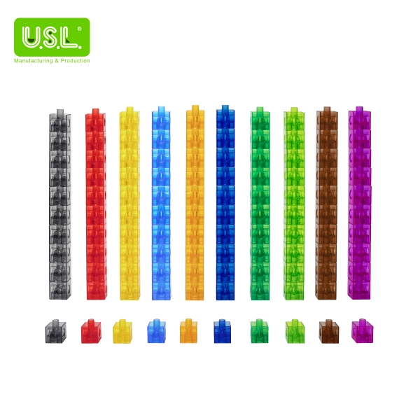Translucent 2cm Linking Cubes Educational Toys for Kids for Developing Spatial Awareness and Hand-Eye Coordination