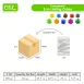Translucent 2cm Linking Cubes Educational Toys for Kids for Developing Spatial Awareness and Hand-Eye Coordination