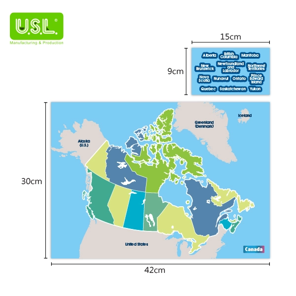 Dry Erase Magnetic Map of  Canada