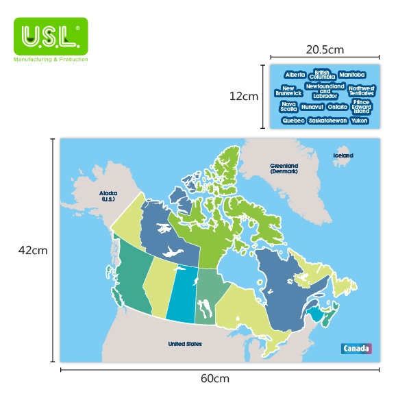 Dry Erase Magnetic Map of  Canada