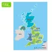 Dry Erase Magnetic Map of the UK