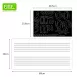 Large Dry Erase Magnetic Music Staff  - Black & White