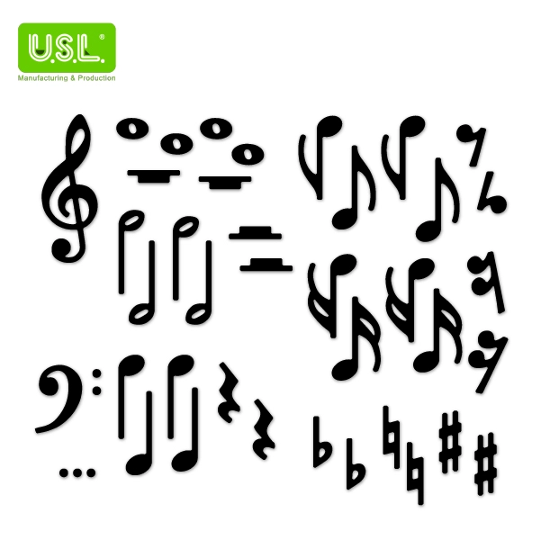 Large Dry Erase Magnetic Music Staff  - Black & White