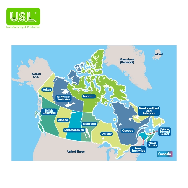 Dry Erase Magnetic Map of Canada