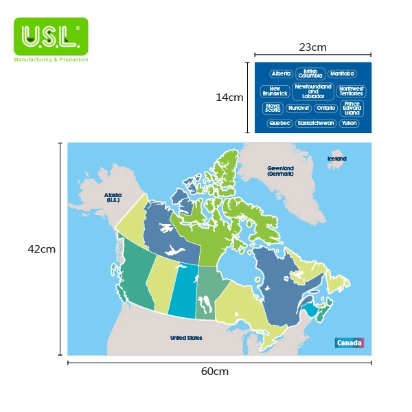 Dry Erase Magnetic Map of Canada