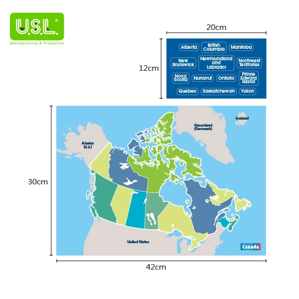 Dry Erase Magnetic Map of Canada