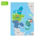 Dry Erase Magnetic Map of Denmark-Danmarkskort