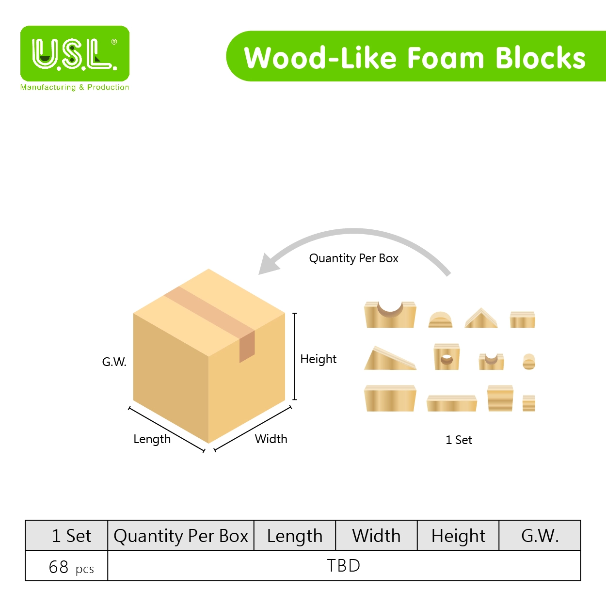 Wood-Like Early Learning EVA Soft Stacking Foam Building Blocks forToddlers Educational Toys
