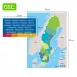 Dry Erase Magnetic Map of Sweden-Konungariket Sverige