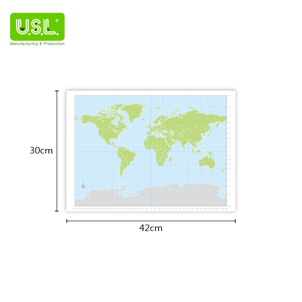 Magnetic Dry Erase World Map-Educational Classroom Wall Map for Teaching & Learning