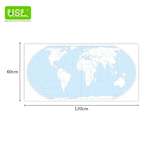 Magnetic Dry Erase World Map-Educational Classroom Wall Map for Teaching & Learning
