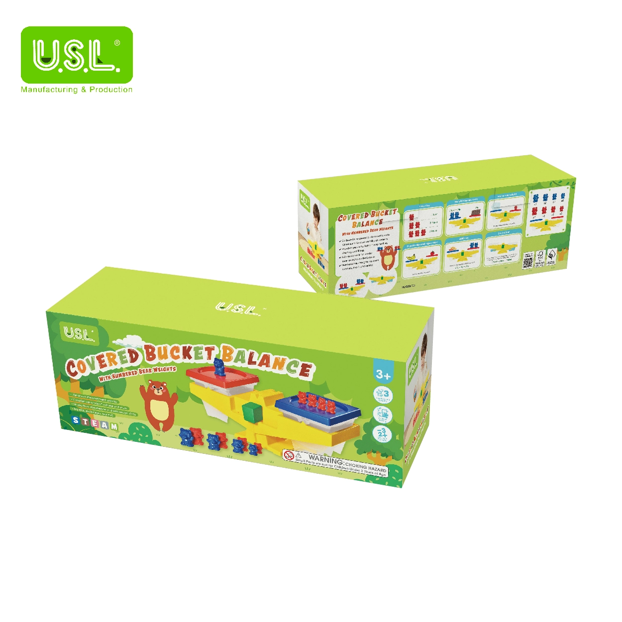 BASIC Bucket Balance Measuring Toys with or without bear-shaped WEIGHTS