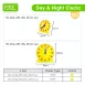 Children's Teaching Clock with Day and Night Display Kids Learning Clock