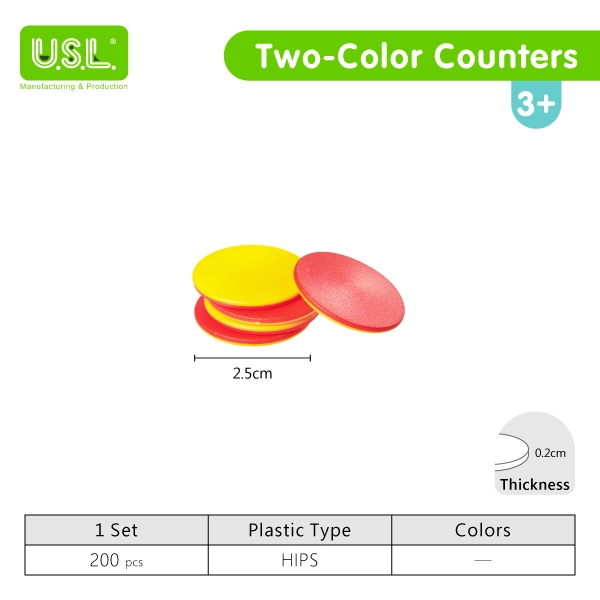 Double Sided 2-Color Counting Sorting Stacking Coins Round Chips Math Toys