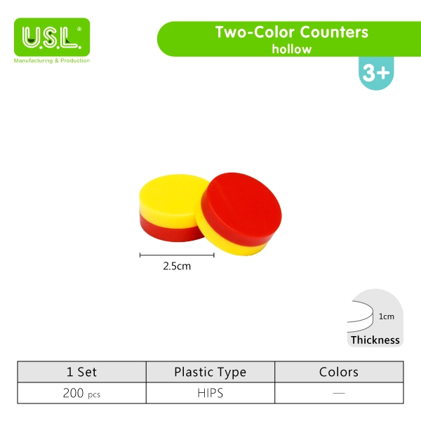 Double Sided 2-Color Counting Sorting Stacking Coins Round Chips Math Toys