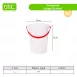 Clear Plastic Home & School Supplies Buckets with Red Lids