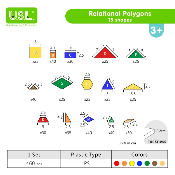 Translucent Relational Polygons Shape Puzzles for light tables_Math Toys for Enhancing Spatial Reasoning and Problem Solving Skills