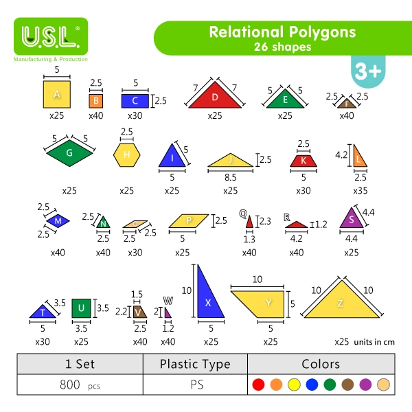 Translucent Relational Polygons Shape Puzzles for light tables_Math Toys for Enhancing Spatial Reasoning and Problem Solving Skills