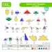 Translucent Relational Polygons Shape Puzzles for light tables_Math Toys for Enhancing Spatial Reasoning and Problem Solving Skills