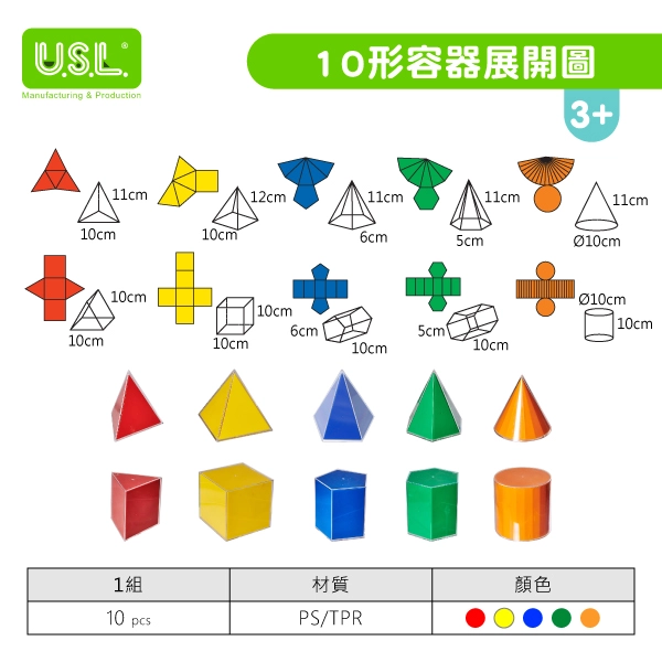 【幾何形體】10形容器展開圖