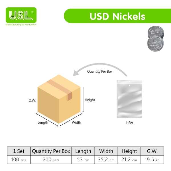 USD Play Money COIN Set for Board Games and Pretend Play