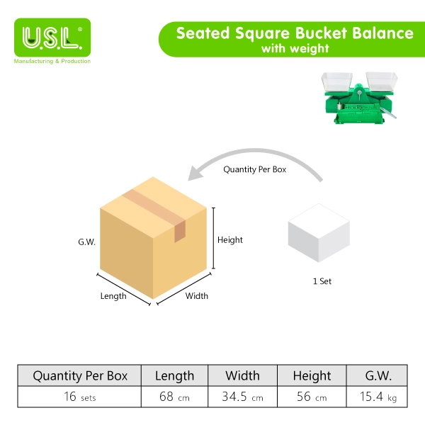 SQUARE Bucket Balance Measuring Toys with WEIGHTS
