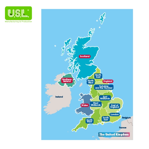 Dry Erase Magnetic Map of the UK