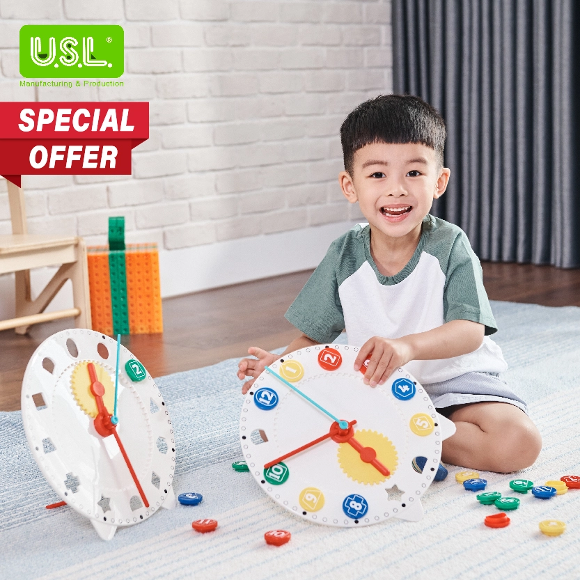 Children's Teaching Clocks Fun Geometry Learning Aids for Kids