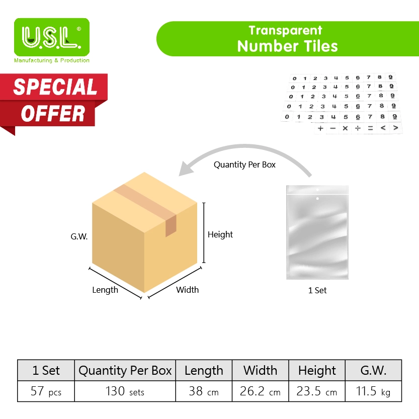 Translucent Number Tiles for light tables_ for Projectors Math Toys for Creative Learning