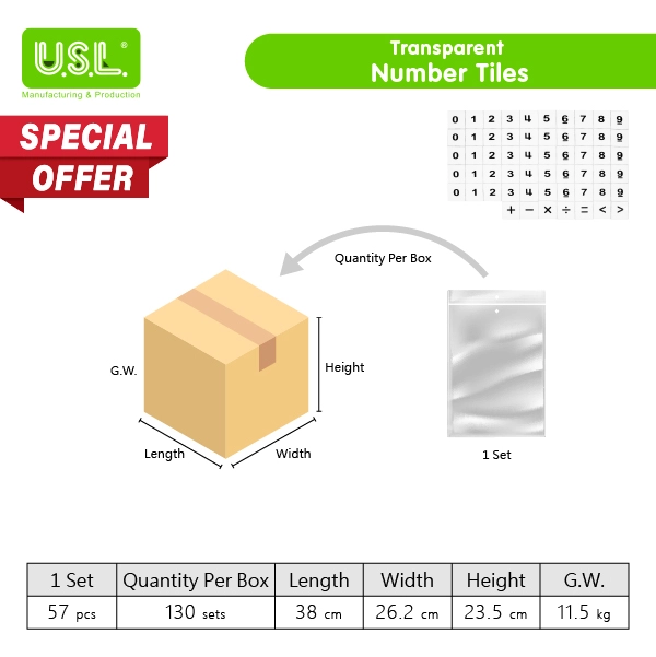 Translucent Number Tiles for light tables_ for Projectors Math Toys for Creative Learning