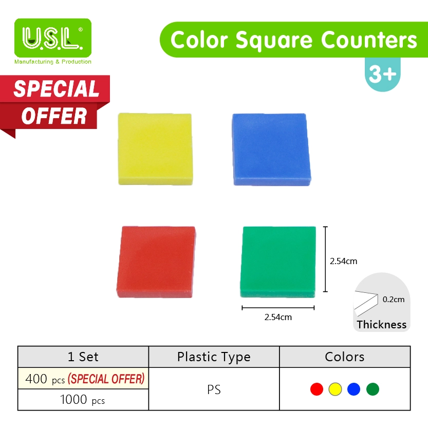 Square Counters - Ideal for Bingo & STEAM Activities; Experienced STEAM toys manufacturer