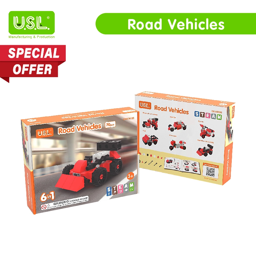 Educational Building Blocks for Road Vehicles Fun and Interactive Toys