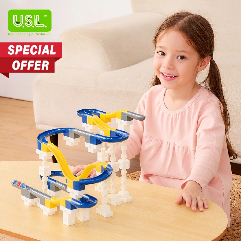 Interactive Marble Roller Coaster Kits Educational Ball Tracks Playsets for Kids (standard set)