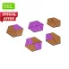Transparent Hexagon Fraction Set