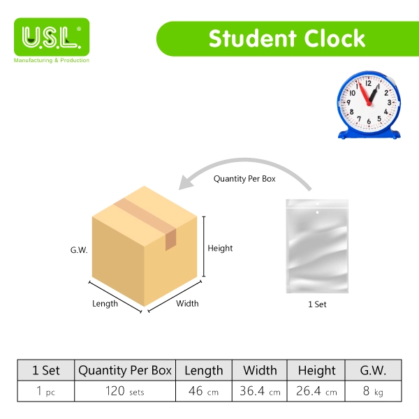 Small Portable Students' Learning Clock Children's Teaching Clocks