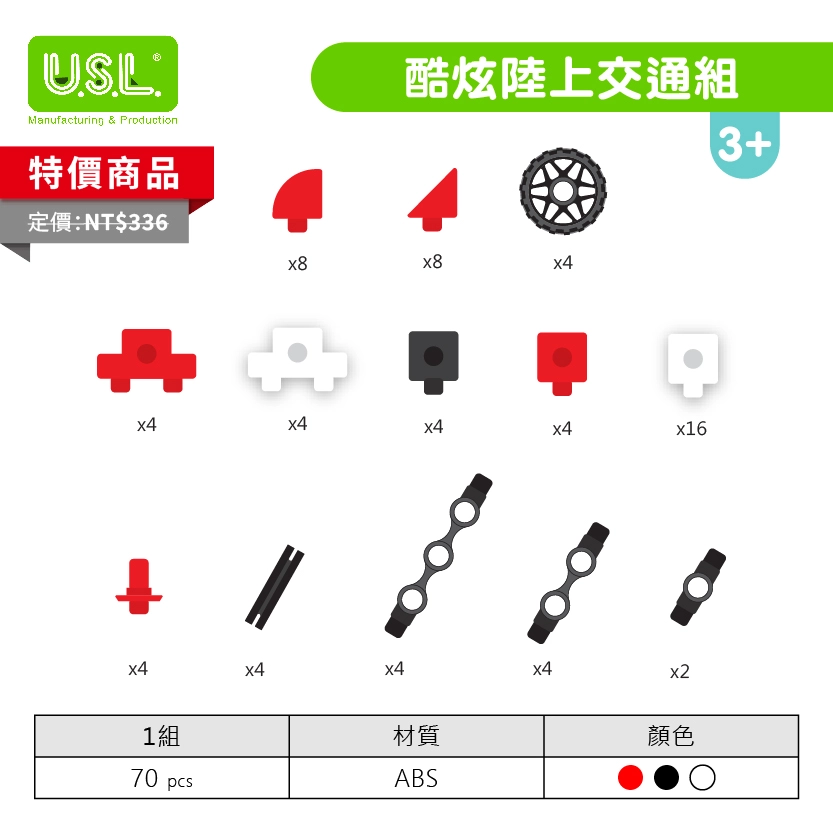 【建構積木】酷炫陸上交通組