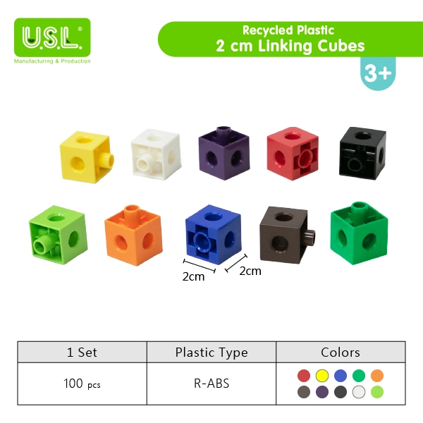 2cm Linking Cubes Educational Toys for Kids for Developing Spatial Awareness and Hand-Eye Coordination