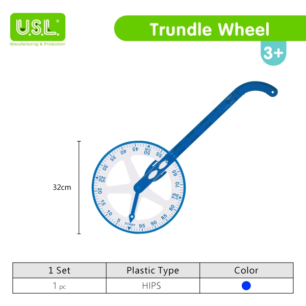 Trundle Wheel Educational Math Toy & Measuring Tool for Curved & Straight Lines