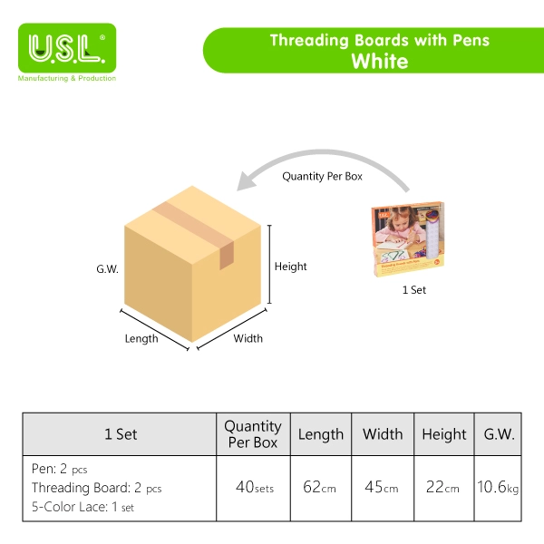 Creative Educational Toys Threading Boards with Pens for Kids