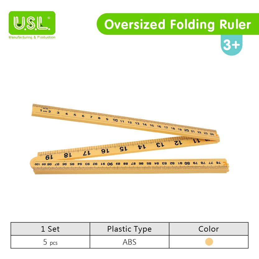 100cm Kids Folding Ruler Measuring Toy Folding Meter Stick for Teaching Measurement 