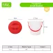 Clear Plastic Home & School Supplies Buckets with Red Lids