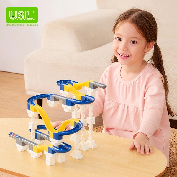 Interactive Marble Roller Coaster Kits Educational Ball Tracks Playsets for Kids (standard set)