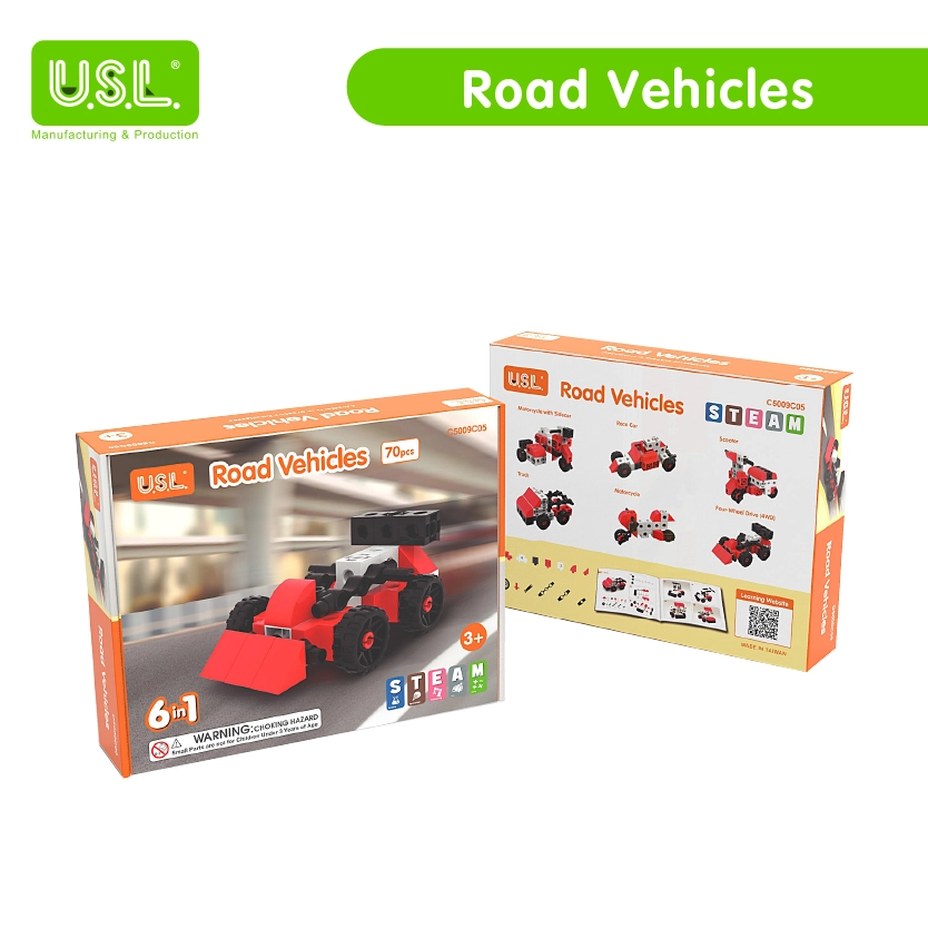 Educational Building Blocks for Road Vehicles Fun and Interactive Toys