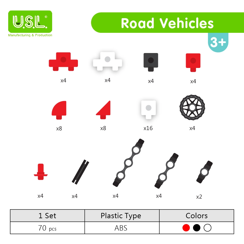 Educational Building Blocks for Road Vehicles Fun and Interactive Toys