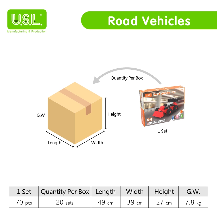 Educational Building Blocks for Road Vehicles Fun and Interactive Toys