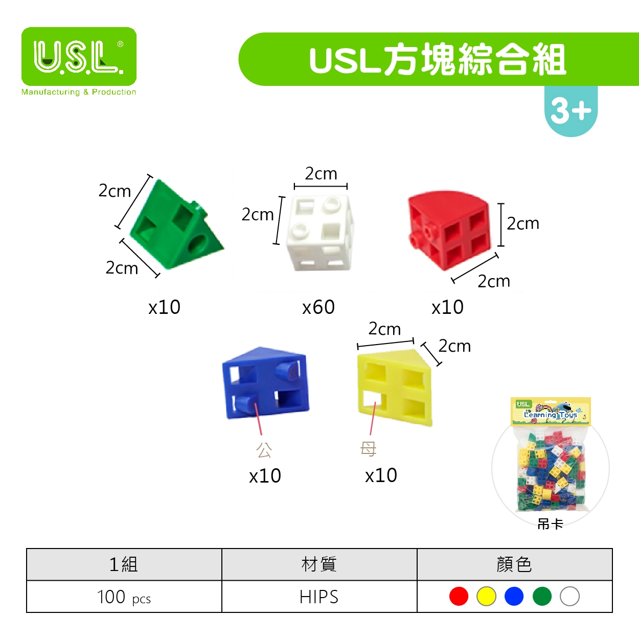 【建構積木】USL連接方塊系列 