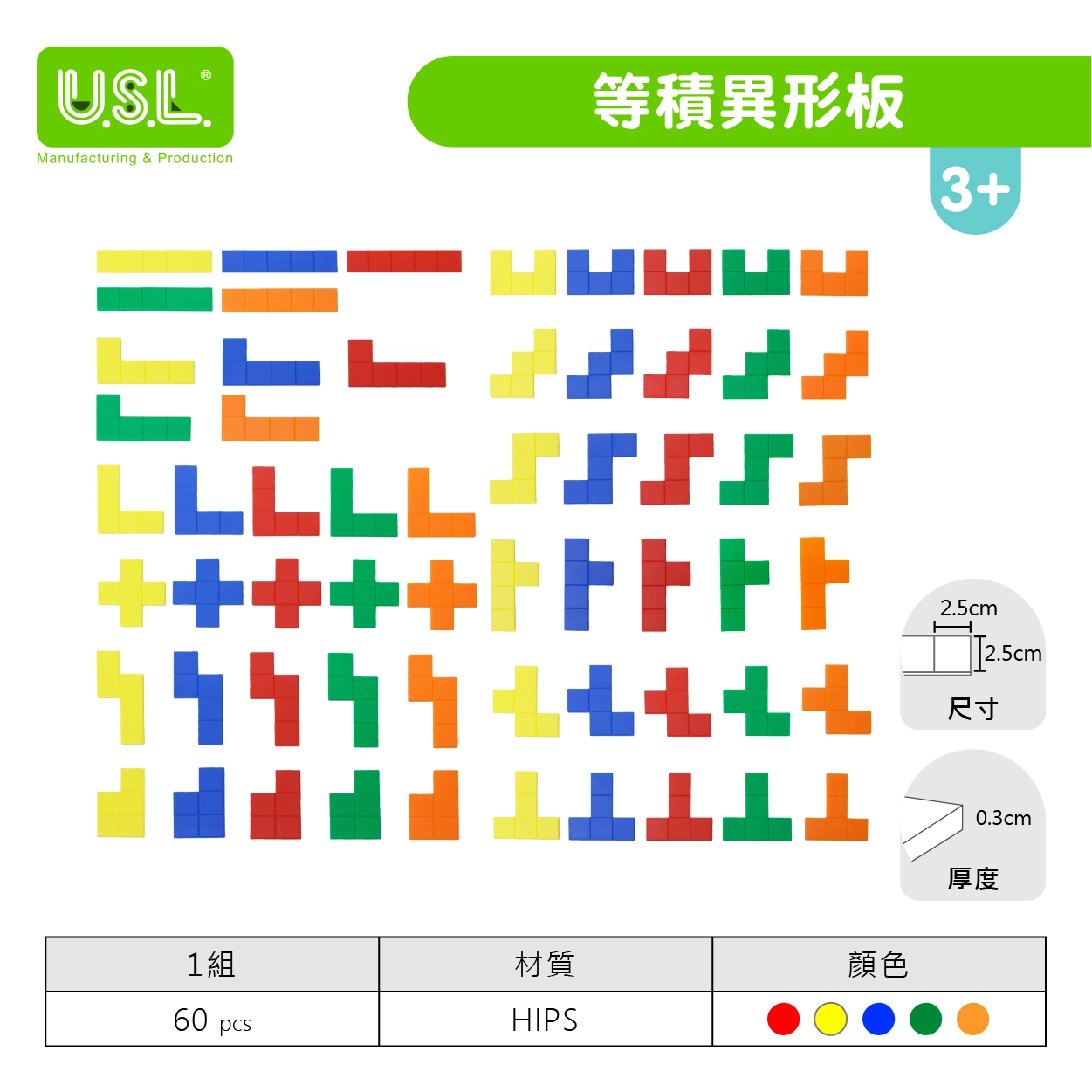 【幾何拼圖】等積異形板 