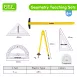 Jumbo Protractor Compass Folding Ruler Tringles Precise Drawing Tools with Clear Markings for Teacher Demonstration Math Toys