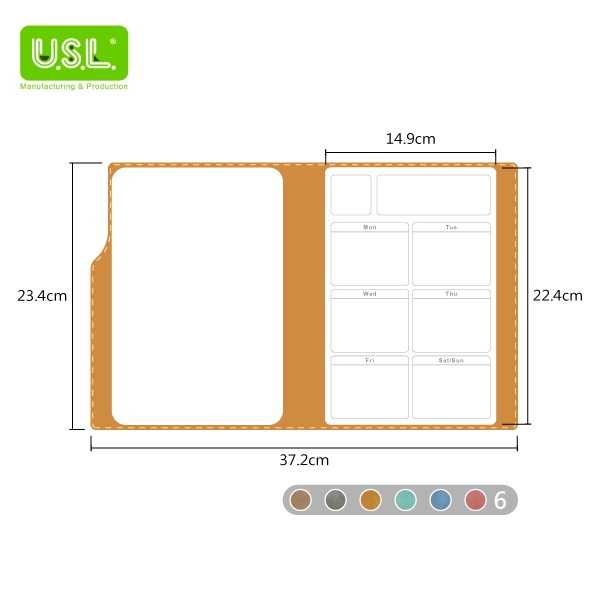 Portable Dry Erase Whiteboard Notebook with Leather Cover