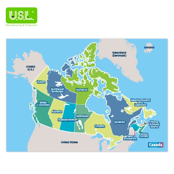 Dry Erase Magnetic Map of  Canada